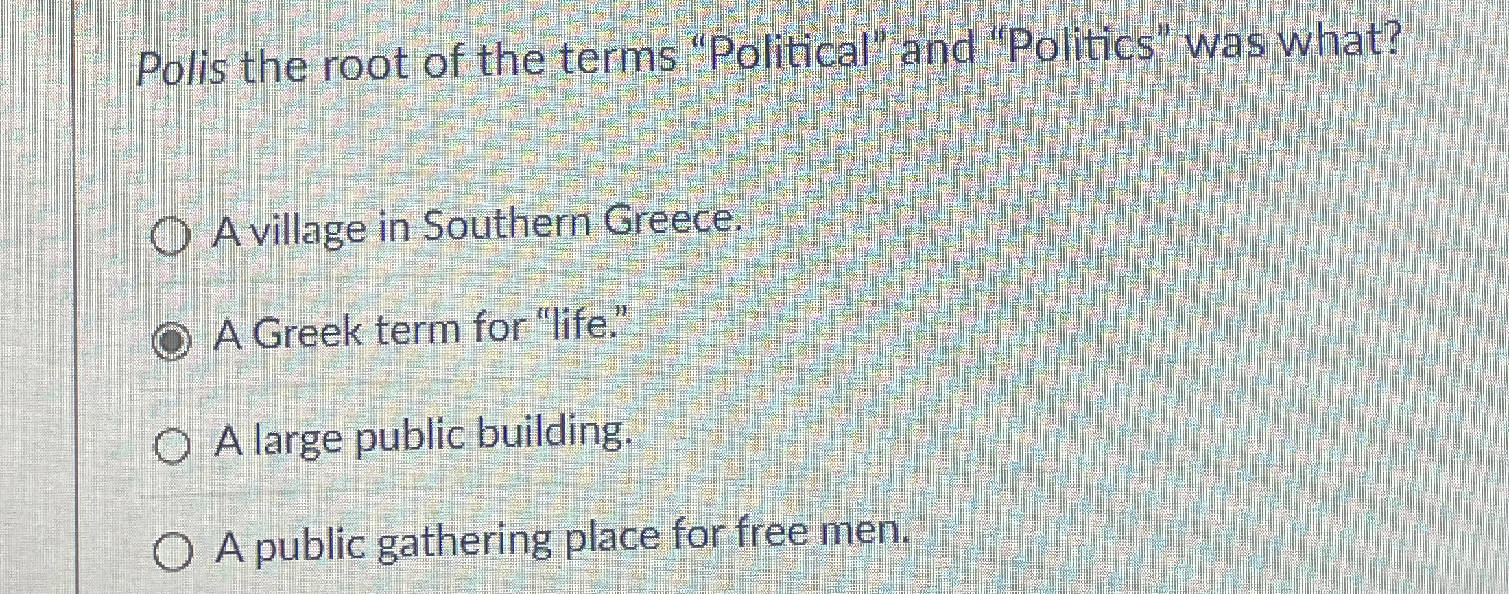 Solved Polis the root of the terms 