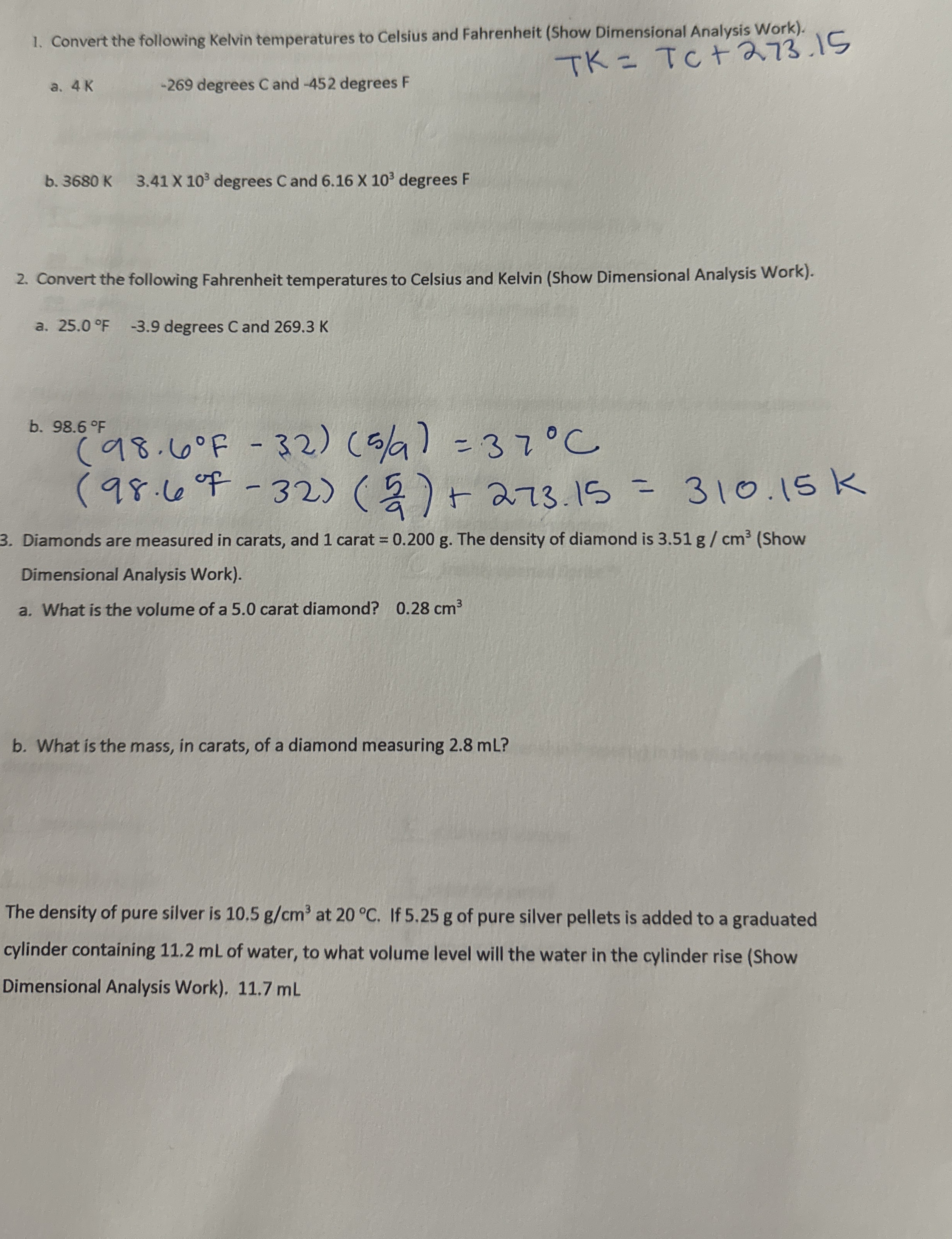 Solved Convert the following Kelvin temperatures to Celsius | Chegg.com