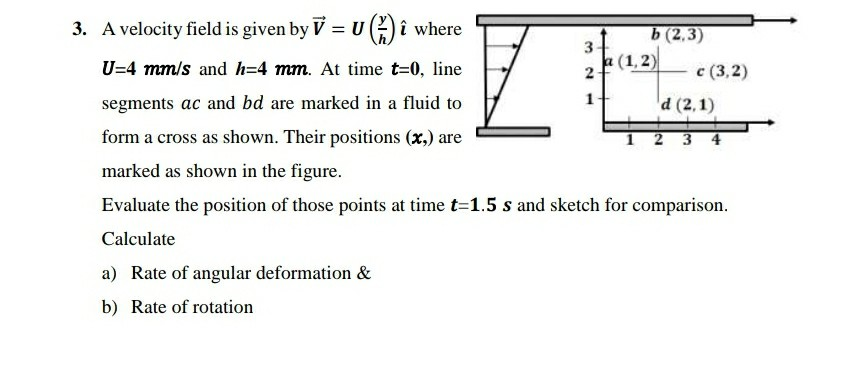 Solved 3 2 1 3 A Velocity Field Is Given By V U 1 I W Chegg Com