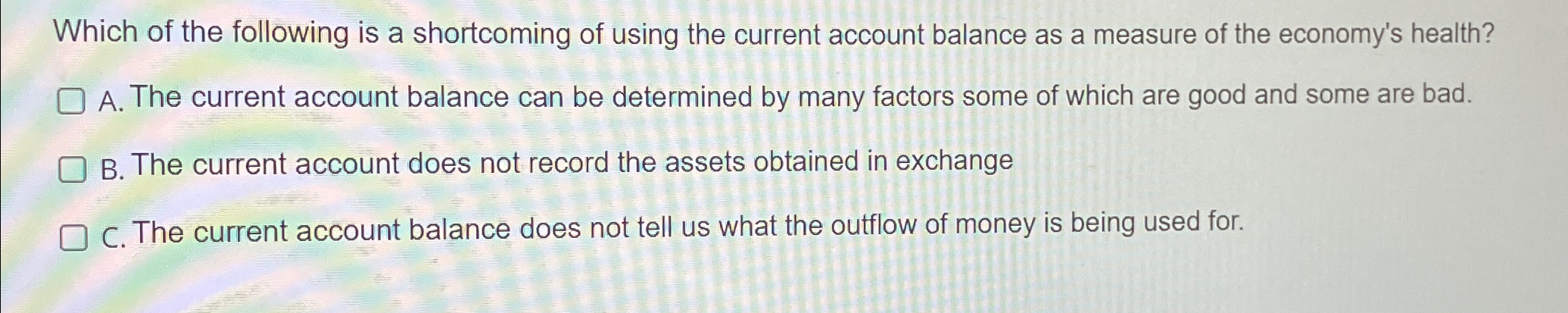 Solved Which of the following is a shortcoming of using the | Chegg.com