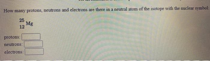 how many neutrons are in a neutral atom of mg 25