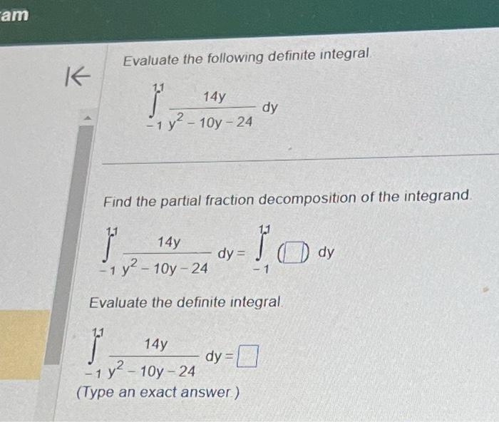 Solved Evaluate the following definite integral | Chegg.com