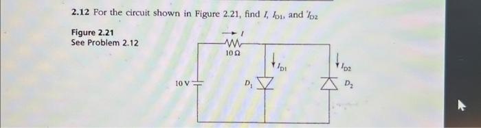 Solved 2.12 For the circuit shown in Figure 2.21, find | Chegg.com