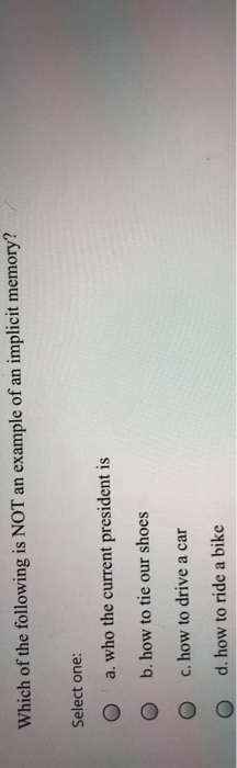 Solved Which of the following is NOT an example of an | Chegg.com