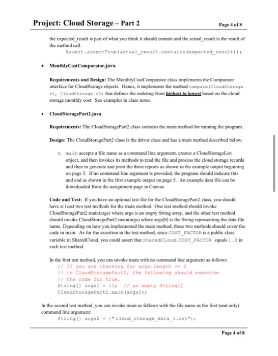 Project: Cloud Storage - Part 2 Page 1 of | Chegg.com