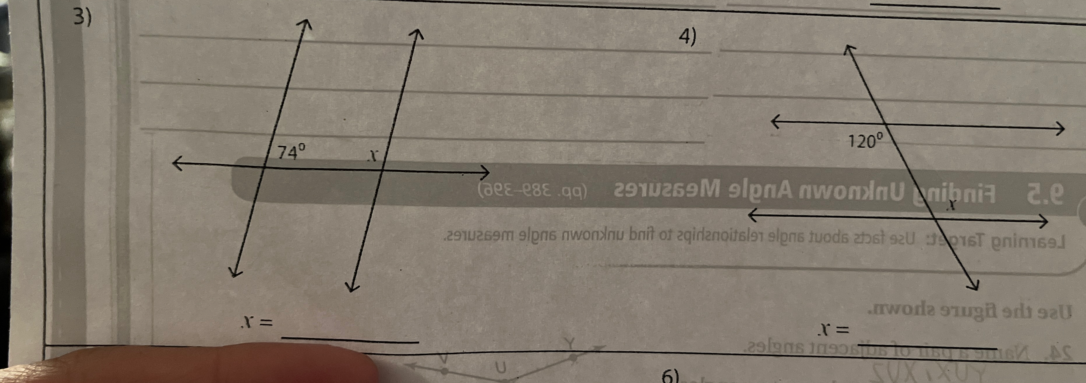 Solved Find the value of each indicated angle. Solve for all | Chegg.com
