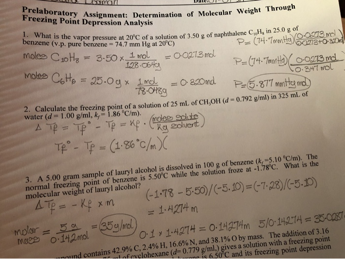 Solved Omar Prelaboratory Assignment Determination Of Chegg Com