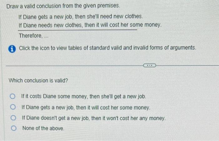 Solved Draw a valid conclusion from the given premises. If | Chegg.com