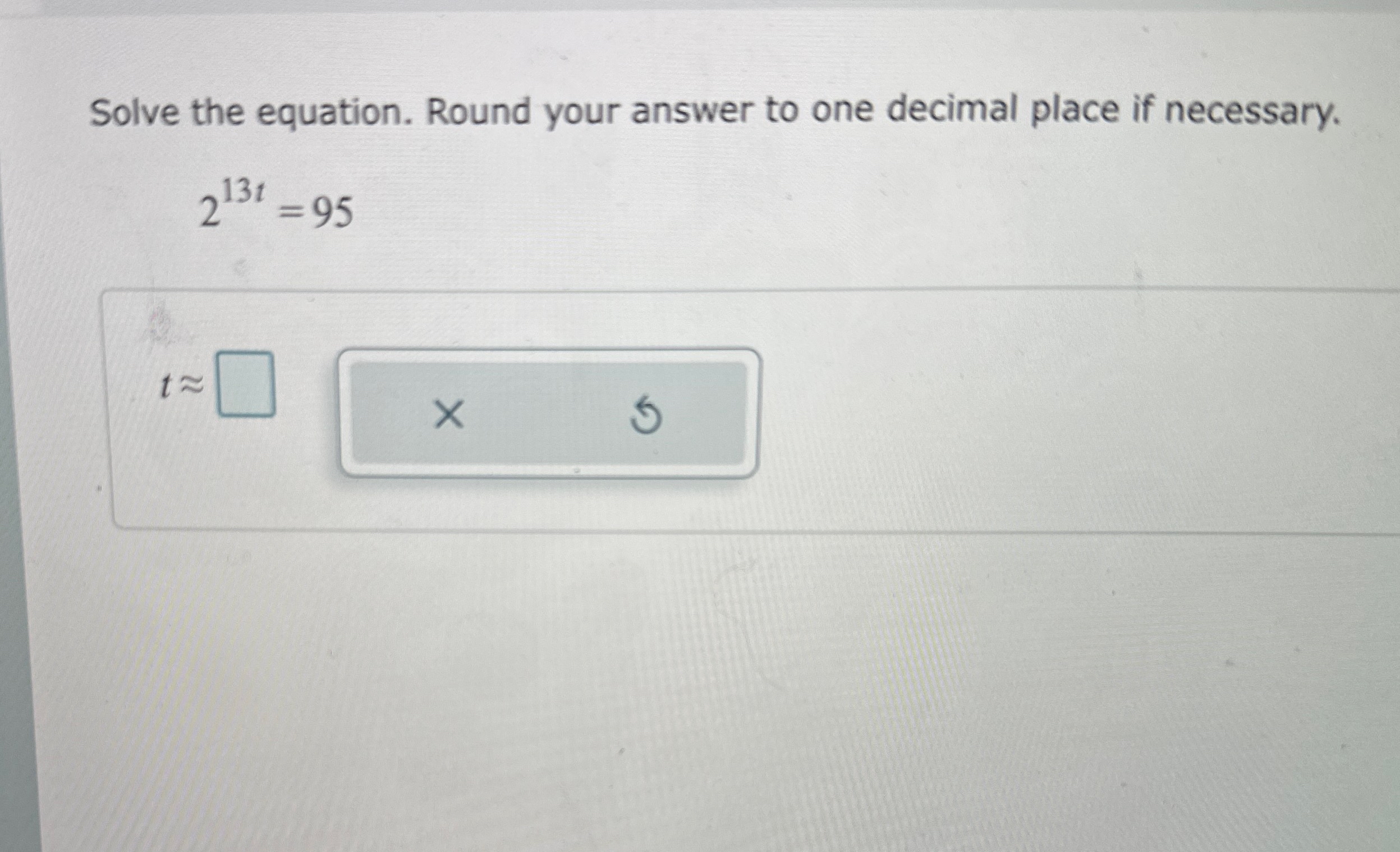 Solved Solve the equation. Round your answer to one decimal | Chegg.com
