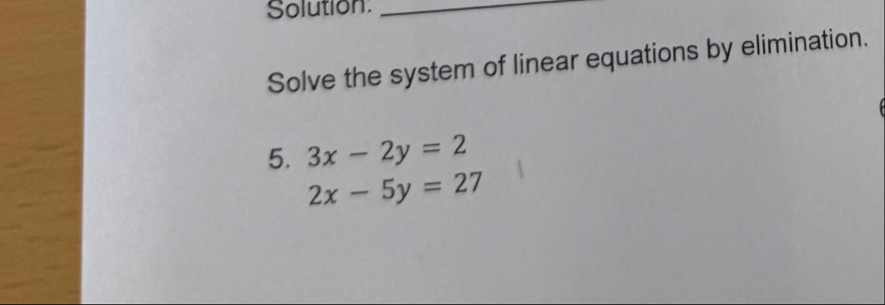 Solved Solve the system of linear equations by | Chegg.com