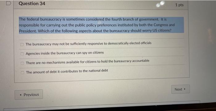 why is bureaucracy considered the fourth branch of government