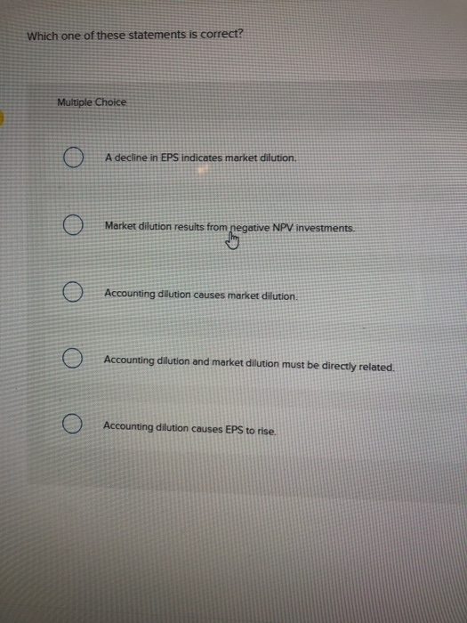 Solved Which one of these statements is correct? Multiple