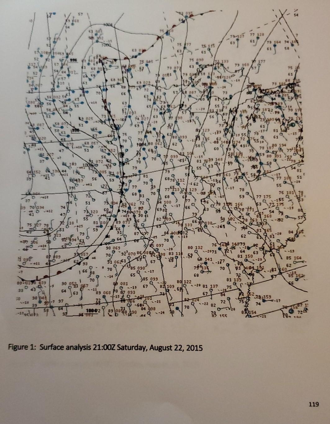 Solved 12. Examine the 00:00Z map for August 23, 2015 | Chegg.com