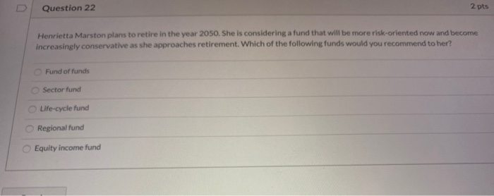 Solved 2 pts Question 23 Which of the following is an | Chegg.com