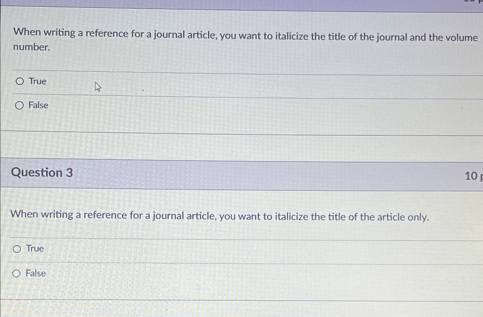 Solved When writing a reference for a journal article, you | Chegg.com