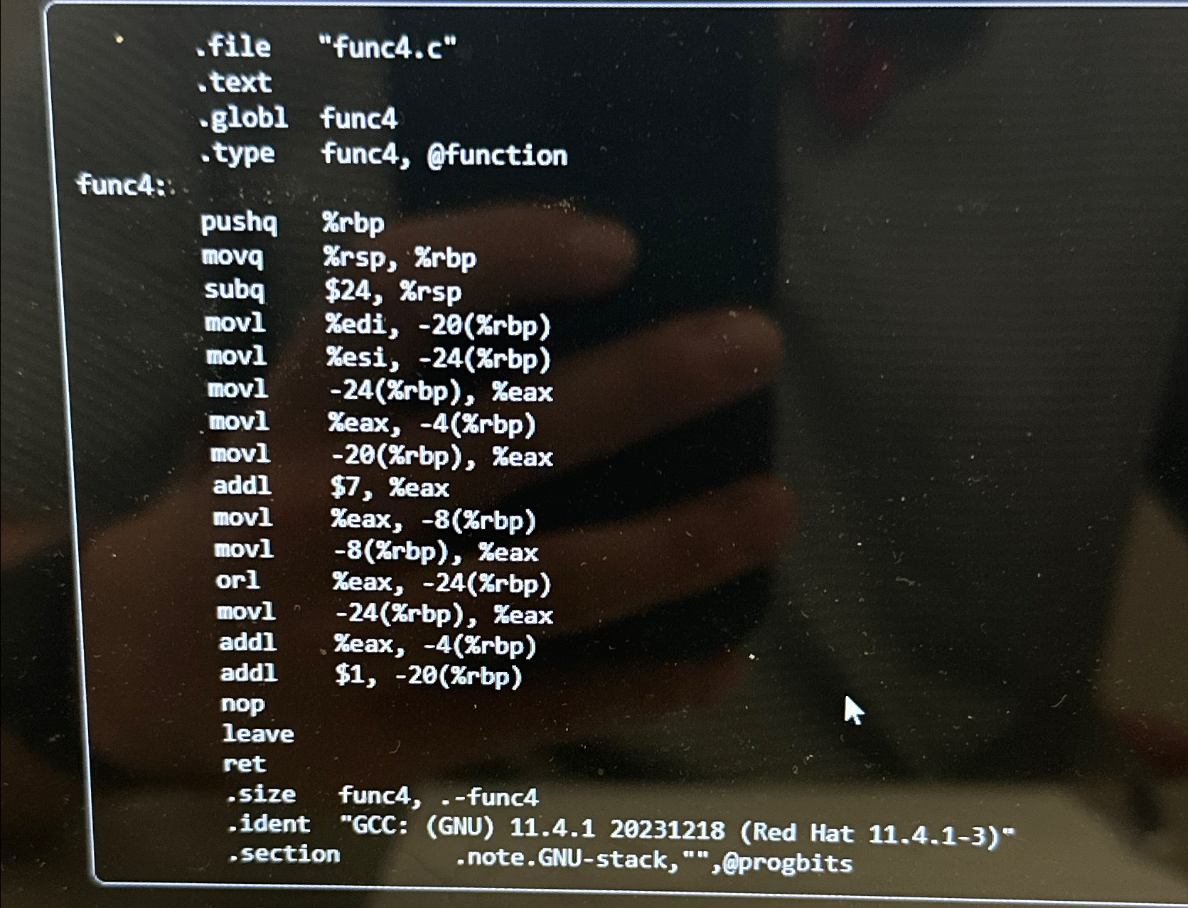Convert assembly code to c code | Chegg.com