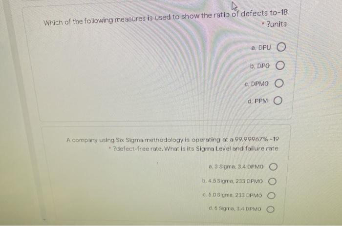 Solved Which Of The Following Measures Is Used To Show The Chegg Com