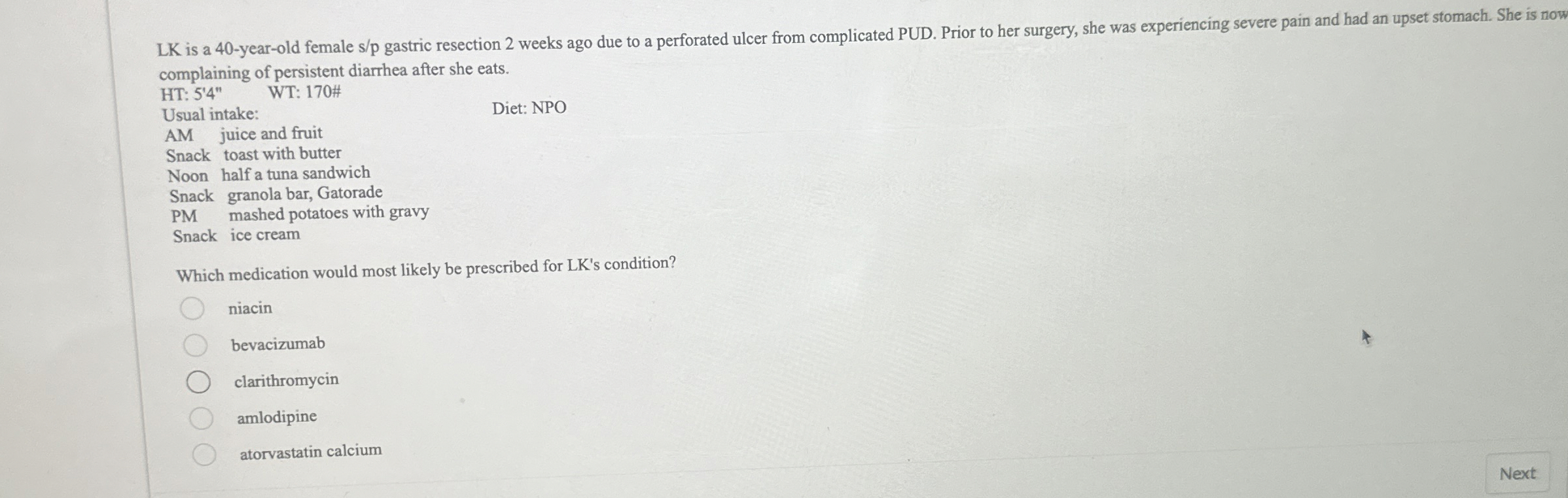 Solved LK is a 40yearold female s/p gastric resection 2