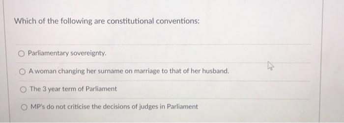 Solved Which of the following are constitutional | Chegg.com