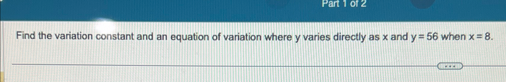 Solved Find the variation constant and an equation of | Chegg.com