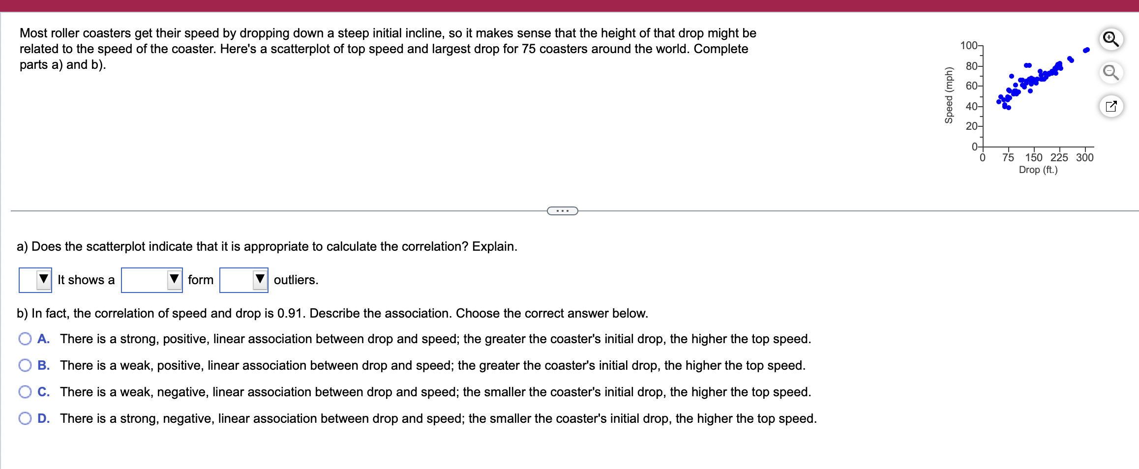 Solved Most roller coasters get their speed by dropping down | Chegg.com