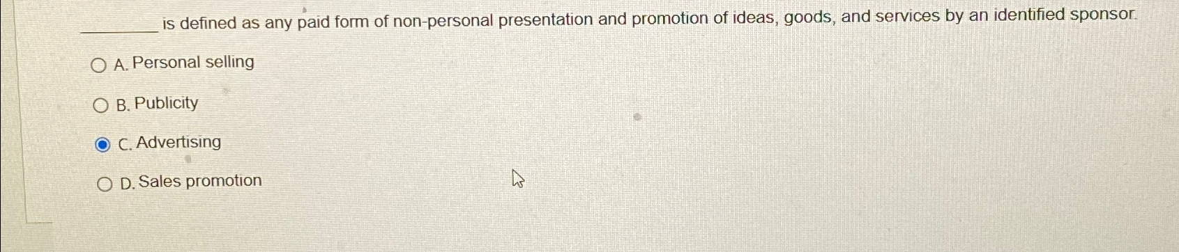 non personal presentation in advertising