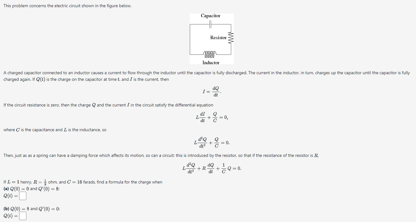 Solved This problem concerns the electric circuit shown in