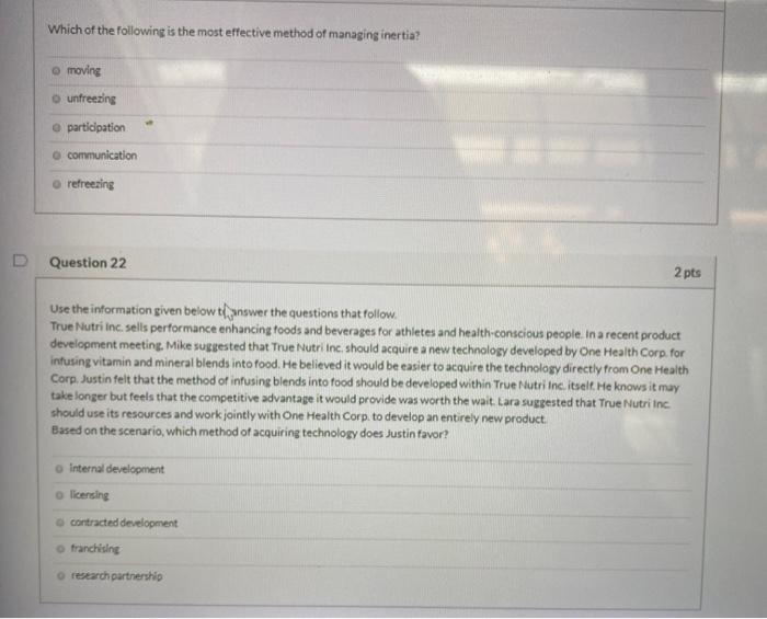 Solved Which Of The Following Is The Most Effective Method Chegg