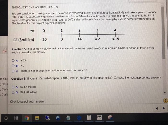 Solved THIS QUESTION HAS THREE PARTS You are considering | Chegg.com
