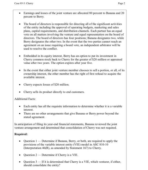 Answer Question 2 & 3 ONLY.Case guidelines:1) | Chegg.com