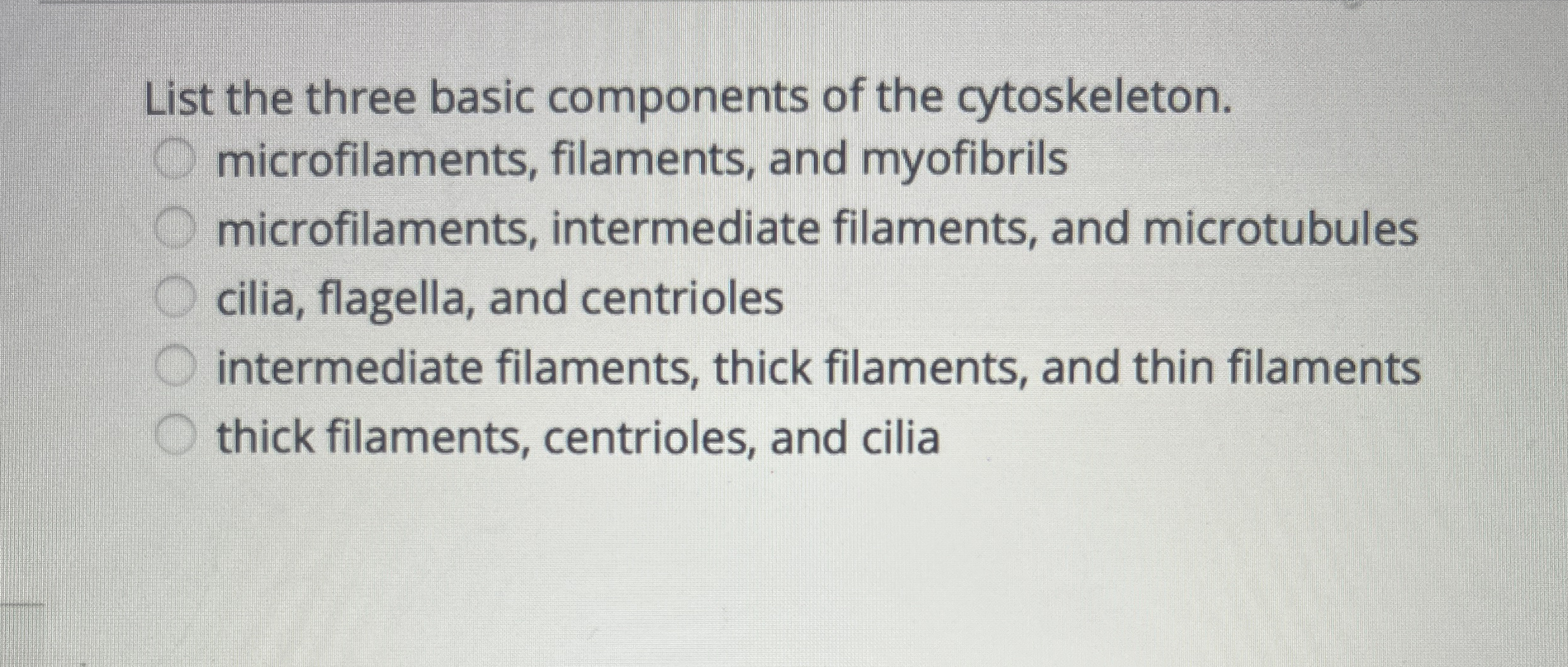 Solved List the three basic components of the | Chegg.com