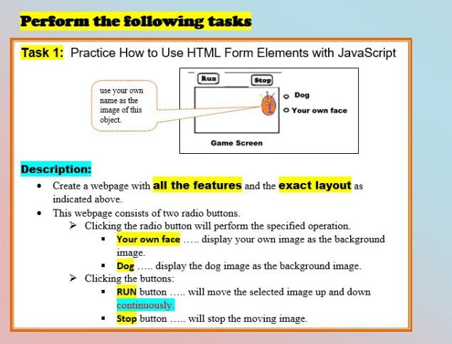 Solved Perform the following tasks Task 1: Practice How to | Chegg.com