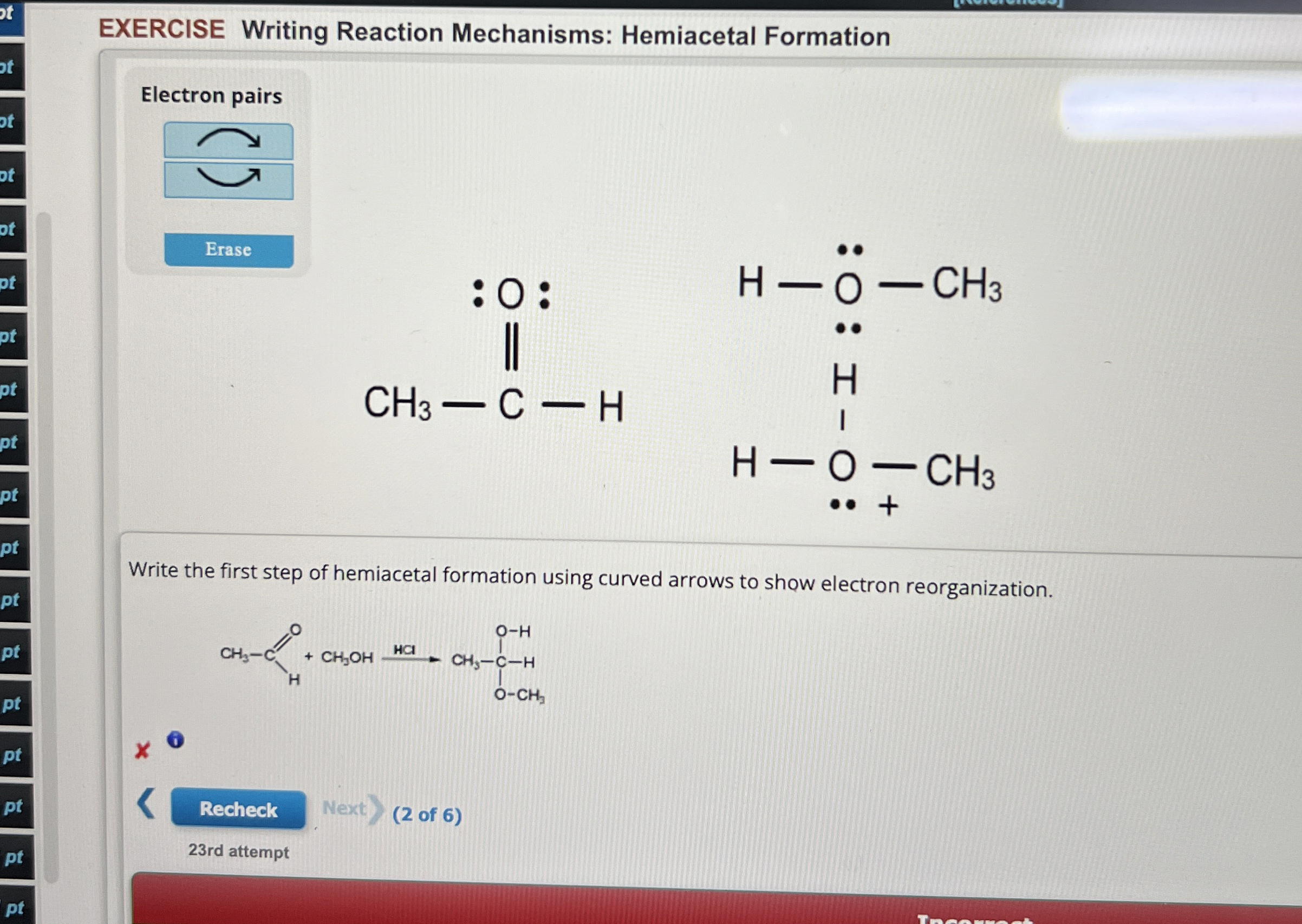 Solved EXERCISE Writing Reaction Mechanisms: Hemiacetal | Chegg.com
