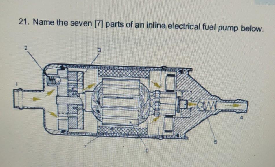 Solved 21. Name the seven [7] parts of an inline electrical