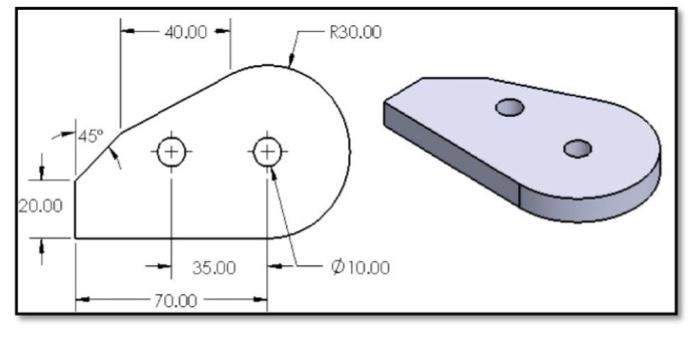 Solved 1. Write a CNC program in G-code format for the part | Chegg.com