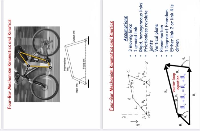 Solved Four-Bar Mechanism Kinematics And | Chegg.com