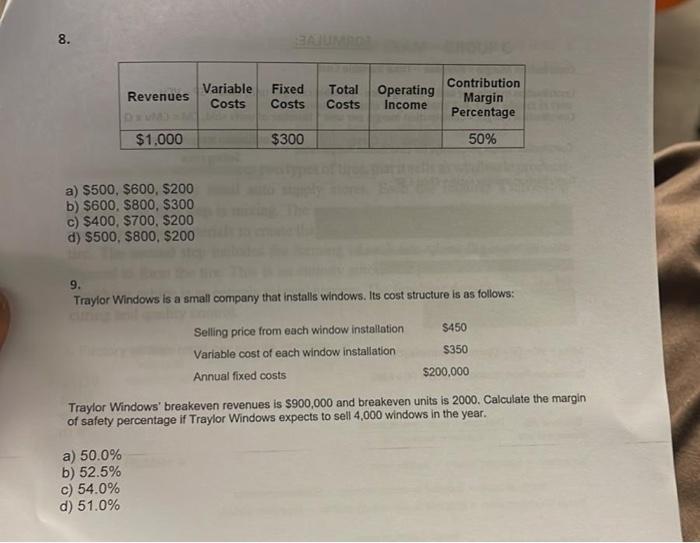 can u answer this multiple choice questions its cost | Chegg.com