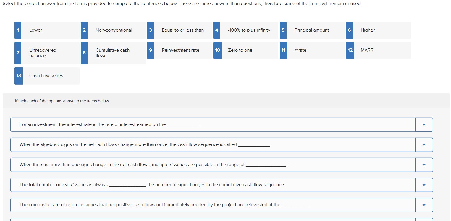 Solved Select the correct answer from the terms provided to | Chegg.com