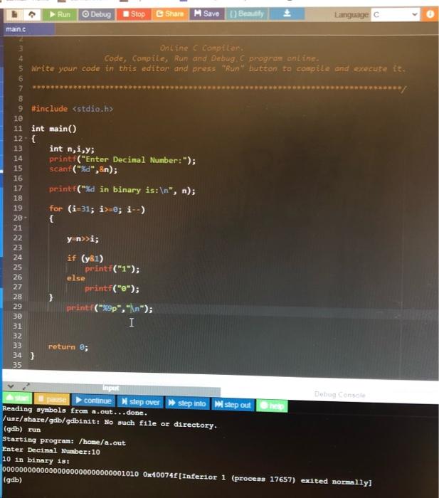 Solved online compler and debugger for Ort code, compile run