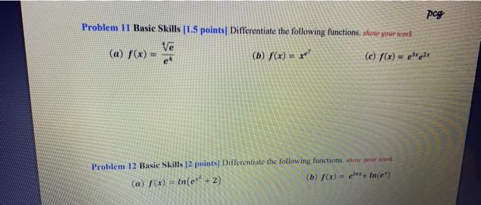 Solved pog Problem 11 Basic Skills (1.5 points| | Chegg.com