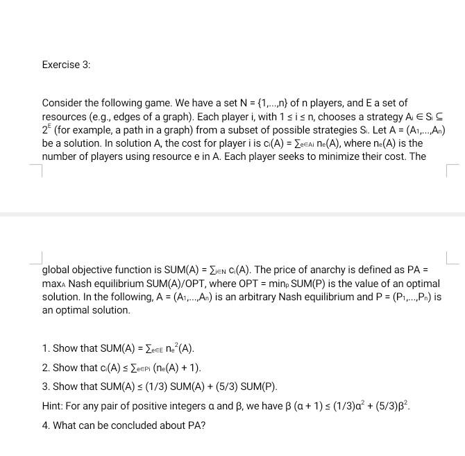 Solved it's game theory question please do itself don't do | Chegg.com