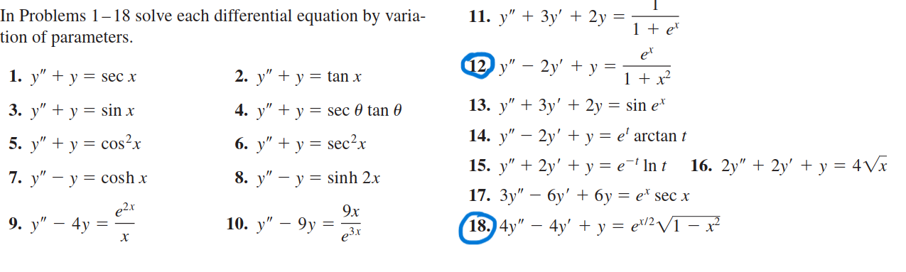 Solved In Problems 1-26 ﻿solve the given differential | Chegg.com