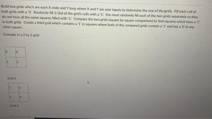 Solved O 0 1 0 Grid 3 (Result) For this assignment, you will | Chegg.com