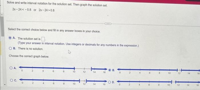 Solved Solve and write interval notation for the solution | Chegg.com