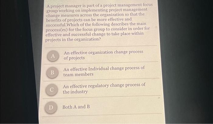 sQ1 of 21 A project manager has made | Chegg.com