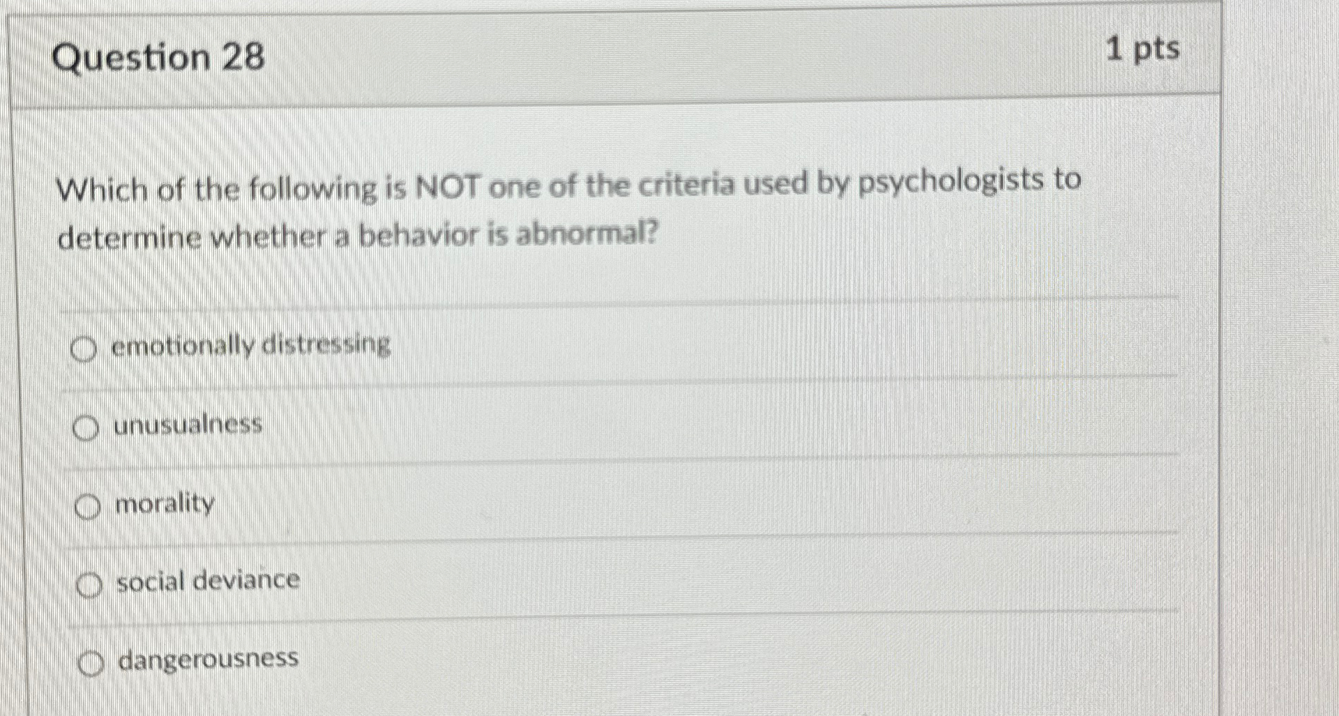 Solved Question 281 ﻿ptsWhich of the following is NOT one of | Chegg.com