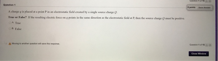 Solved Question 1 of 15 6 points Save Answer Question 1 A | Chegg.com