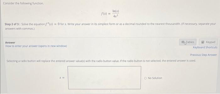 Solved Consider the following function. Answer How to enter | Chegg.com