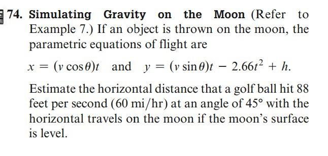 Solved 4. Simulating Gravity on the Moon (Refer to Example | Chegg.com
