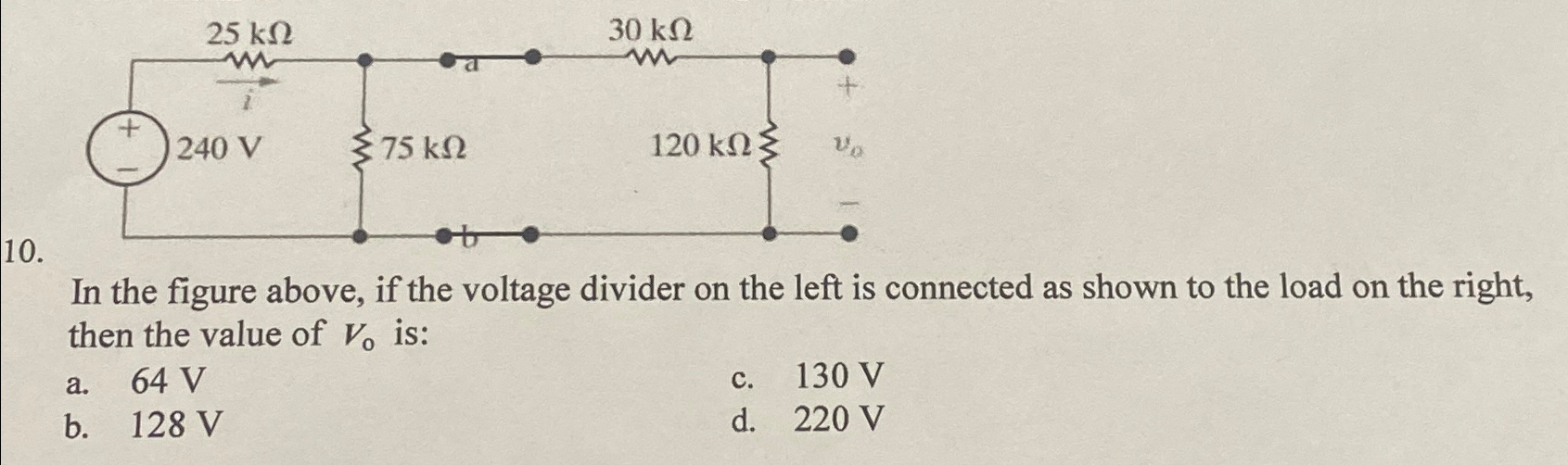 Solved In the figure above, if the voltage divider on the | Chegg.com